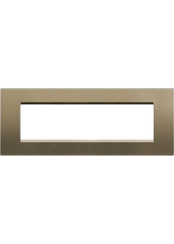 LivingLight Рамка прямоугольная, 7 модулей, цвет Коричневый шелк