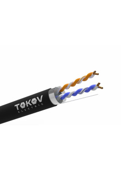 Кабель витая пара F/UTP 2х2х24AWG кат.5E PE outdoor 305м (м) TOKOV ELECTRIC TKE-C05-F22-5E-305-OD