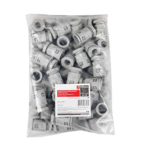 Коннектор для гофрированной трубы (20 мм) (50 шт) EKF-Plast