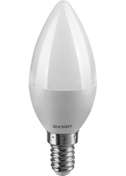 Лампа светодиодная 61 127 OLL-C37-6-230-6.5K-E14-FR 6Вт ОНЛАЙТ 61127