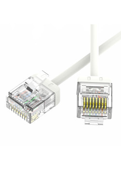 Патч-корд неэкранированный Ultra SLIM CAT6 U/UTP 4х2, 32 AWG, LSZH, белый, 2,1м