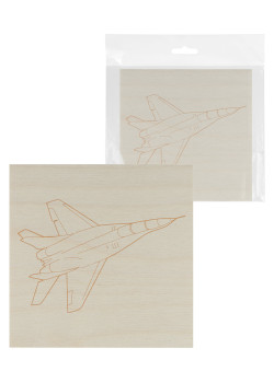 Доска для выжигания, Самолет, 150х150 мм, 1 шт., пакет, TDM