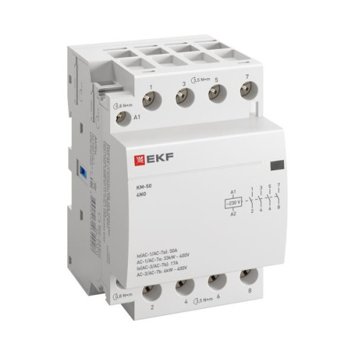 Контактор модульный КМ 50А 4NO 230В АС (3 мод.) PROXIMA EKF