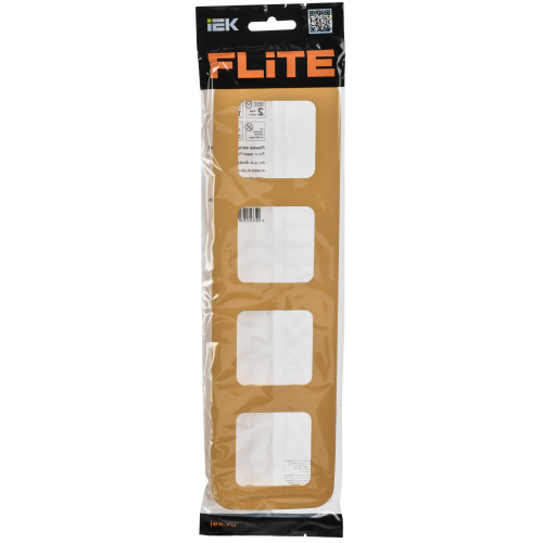 FLITE Рамка 4-местная РУ-4-А-ФлШм шамуа IEK