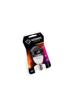 Лампа светодиодная KOSMOS premium 4Вт Шар прозрачный 45мм E14 230В 3000К Космос KLED4wGL45230vE1427C
