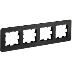 BRITE Рамка 4-местная РУ-4-2-Бр стекло черный RE IEK