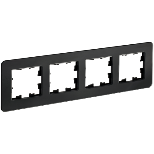 BRITE Рамка 4-местная РУ-4-2-Бр стекло черный RE IEK