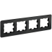 BRITE Рамка 4-местная РУ-4-2-Бр стекло черный RE IEK BRITE Рамка 4-местная РУ-4-2-Бр стекло черный RE IEK