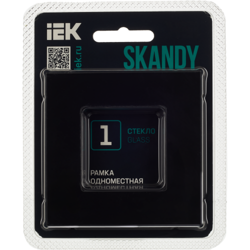 SKANDY Рамка 1-местная SK-F21Bl стекло черный IEK SKANDY Рамка 1-местная SK-F21Bl стекло черный IEK
