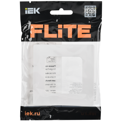 FLITE Рамка 1-местная РУ-1-К-ФлБ белый IEK FLITE Рамка 1-местная РУ-1-К-ФлБ белый IEK