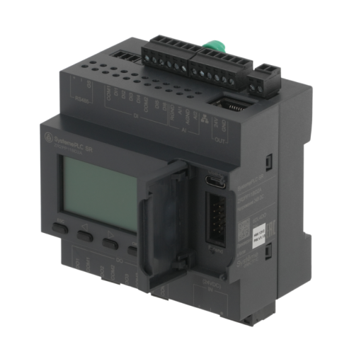 Интеллектуальное реле SR2; 24 VDC; дисплей; 12 IO: 6 DI, 4 DO (реле); 2 AI; 1xRS485, 1xRJ45 Интеллектуальное реле SR2; 24 VDC; дисплей; 12 IO: 6 DI, 4 DO (реле); 2 AI; 1xRS485, 1xRJ45