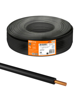 Провод ПуВнг(А)-LS 1х6,0 ГОСТ (100м), черный TDM