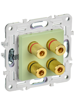SKANDY Аудиорозетка 4-местная SK-A01G мятный IEK