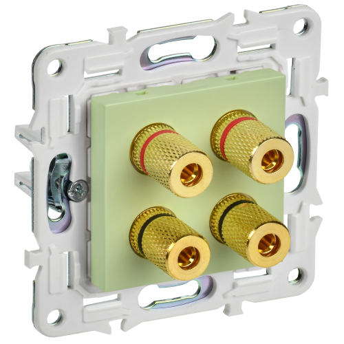 SKANDY Аудиорозетка 4-местная SK-A01G мятный IEK