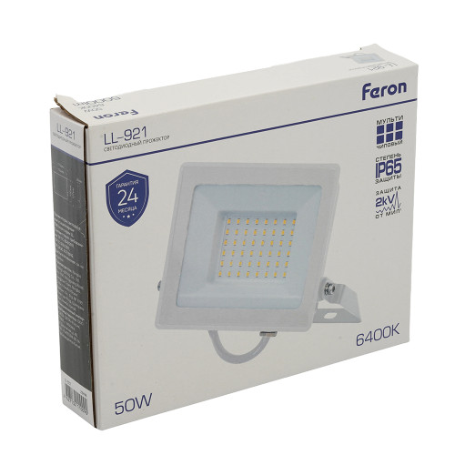 Светодиодный прожектор Feron LL-921 IP65 50W 6400K Светодиодный прожектор Feron LL-921 IP65 50W 6400K