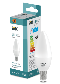 LED Candle C37 600lm 4000K E14 IEK