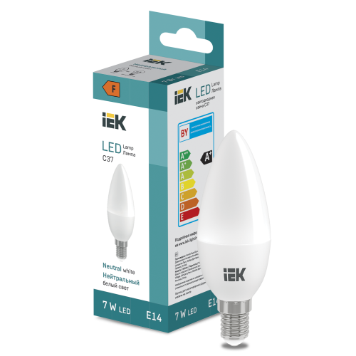LED Candle C37 600lm 4000K E14 IEK