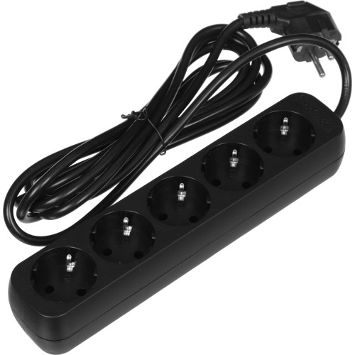 Power supply grounded Defender M530 3.0 m, 5 outlets, black Power supply grounded Defender M530 3.0 m, 5 outlets, black
