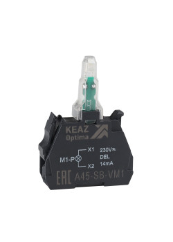 Световой-блок-OptiSignal-D22-A45-SB-VM5-желтый-110-230 В AC/DC-с защитой от наводок ZBVM5