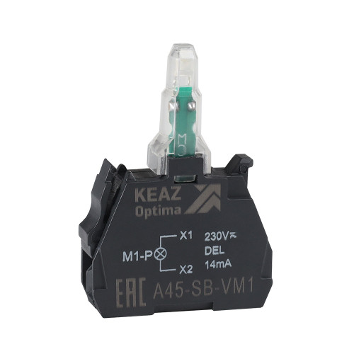 Световой-блок-OptiSignal-D22-A45-SB-VM3-зеленый-110-230 В AC/DC-с защитой от наводок ZBVM3