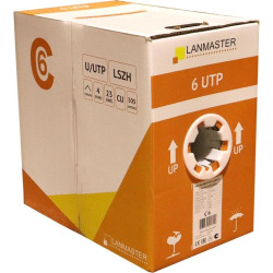 Кабель информационный Lanmaster LAN-6EUTP-PT-LSZH-GY кат.6 UTP 4 пары 23AWG LSZH внутренний 305м серый