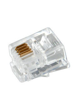 Разъем телефонный RJ-14 6P4C (уп.100шт) Rexant 05-1012