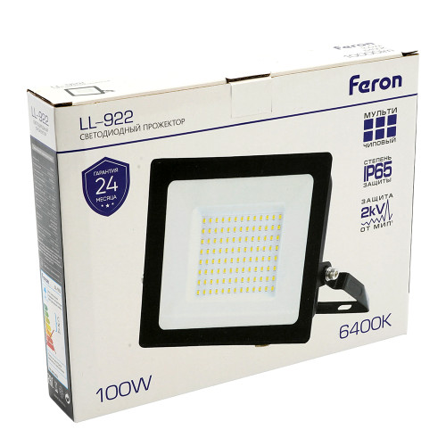 Светодиодный прожектор Feron LL-922 IP65 100W 6400K Светодиодный прожектор Feron LL-922 IP65 100W 6400K