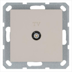 Розетка телевизионная оконечная TV Ф9.5мм механизм тауп Jasmart G6001T