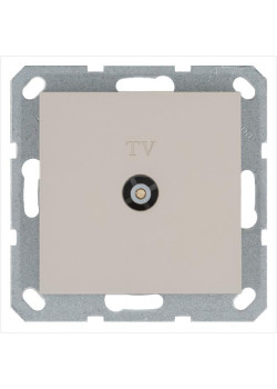 Розетка телевизионная оконечная TV Ф9.5мм механизм тауп Jasmart G6001T