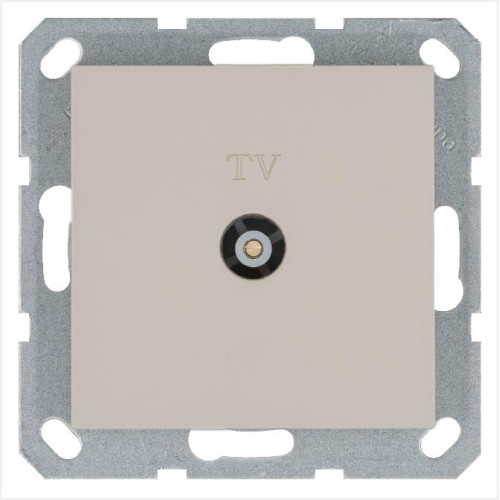 Розетка телевизионная оконечная TV Ф9.5мм механизм тауп Jasmart G6001T