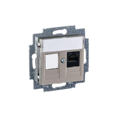 Розетка компьютерная Levit RJ45 кат.5E с заглушкой кофе макиато ABB 2CHH295117A6018 Розетка компьютерная Levit RJ45 кат.5E с заглушкой кофе макиато ABB 2CHH295117A6018