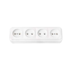 Розетка 4-м ОП 16А IP20 бел. Bylectrica РА16-264