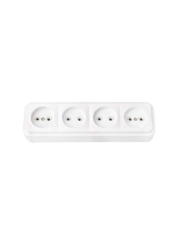 Розетка 4-м ОП 16А IP20 бел. Bylectrica РА16-264
