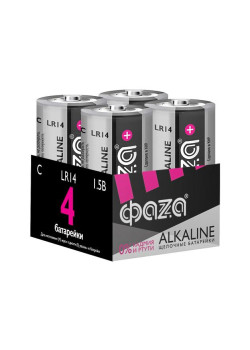 Элемент питания алкалиновый C/LR14 1.5В Alkaline Pack-4 (уп.4шт) ФАZА 5033160