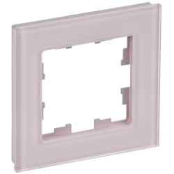 BRITE Рамка 1-местная РУ-1-2-Бр стекло розовый матовый IEK