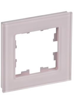 BRITE Рамка 1-местная РУ-1-2-Бр стекло розовый матовый IEK