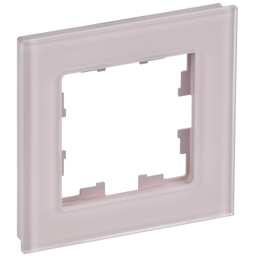 BRITE Рамка 1-местная РУ-1-2-Бр стекло розовый матовый IEK