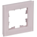 BRITE Рамка 1-местная РУ-1-2-Бр стекло розовый матовый IEK BRITE Рамка 1-местная РУ-1-2-Бр стекло розовый матовый IEK