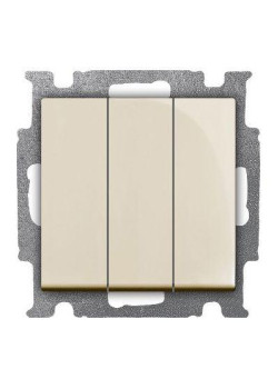 Выключатель 3-кл. 1п СП Basic 55 16А IP20 250В с клавишей механизм сл. кость ABB 2CKA001012A2158