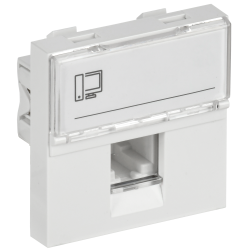 PRIMER РКИ-20-00-П-6 Розетка компьютерная RJ45 UTP кат.6 (2 модуля) белая IEK
