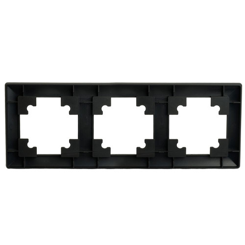 Рамка STEKKER, PFR00-7003-05 3-местная, пластик, серия Катрин, черный Рамка STEKKER, PFR00-7003-05 3-местная, пластик, серия Катрин, черный