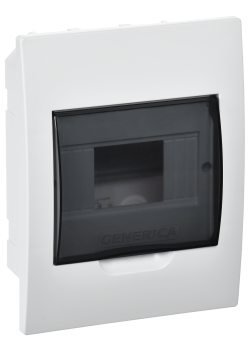 Корпус пластиковый ЩРВ-П-6 черная прозрачная дверь IP41 GENERICA