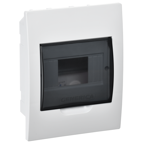 Корпус пластиковый ЩРВ-П-6 черная прозрачная дверь IP41 GENERICA