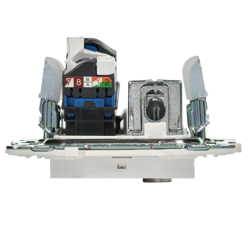 SKANDY Розетка двойная TV+RJ45 кат.6 SK-A15W арктический белый IEK SKANDY Розетка двойная TV+RJ45 кат.6 SK-A15W арктический белый IEK