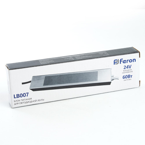 Трансформатор электронный для светодиодной ленты 60W 24V (драйвер), LB007 Трансформатор электронный для светодиодной ленты 60W 24V (драйвер), LB007