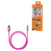 Дата-кабель, ДК 19, USB - micro USB, 1 м, силиконовая оплетка, розовый, TDM Дата-кабель, ДК 19, USB - micro USB, 1 м, силиконовая оплетка, розовый, TDM