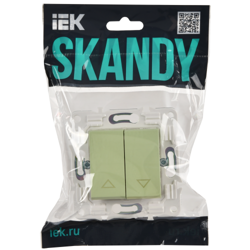 SKANDY Выключатель жалюзи 10А SK-V12G мятный IEK