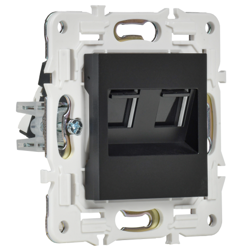 SKANDY Розетка компьютерная двойная RJ45 кат.5E SK-K03Bl черный IEK