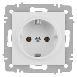 Розетка Intro Accent 6-202-01 2P+E Schuko 16А-250В IP20 СУ AL/CU бел. Intro Б0063678