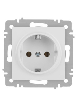 Розетка Intro Accent 6-202-01 2P+E Schuko 16А-250В IP20 СУ AL/CU бел. Intro Б0063678